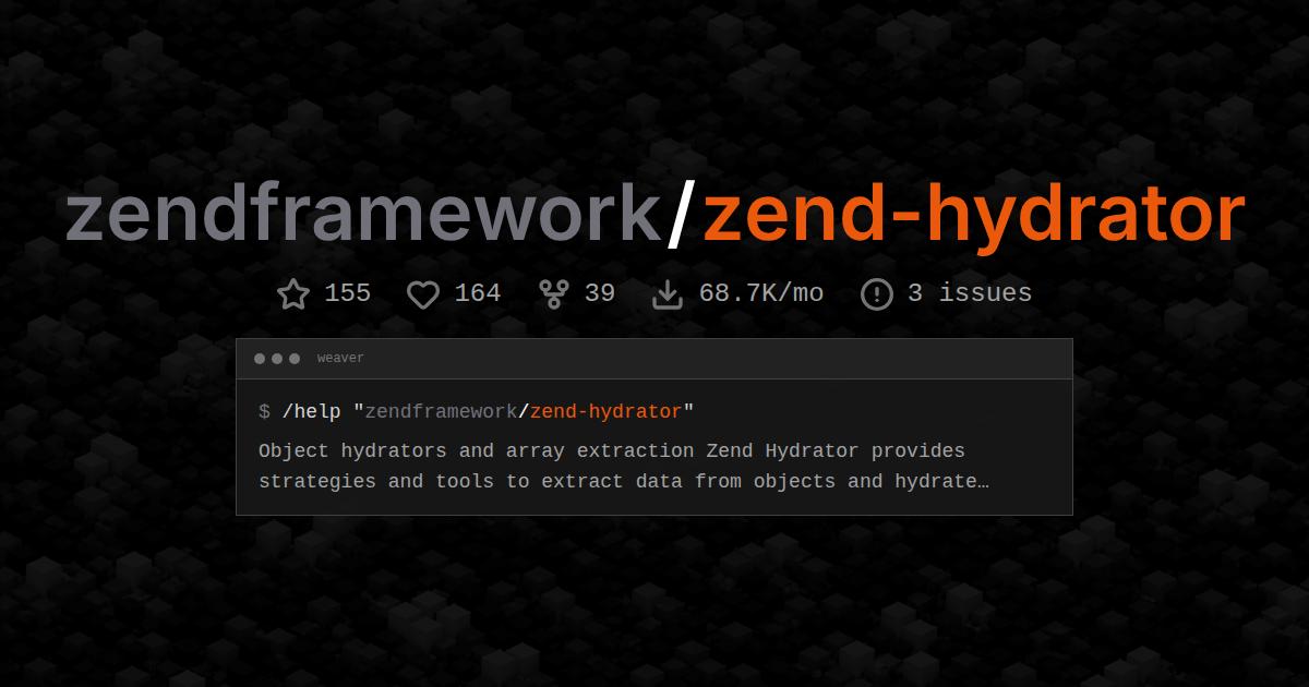 zendframework/zend-hydrator