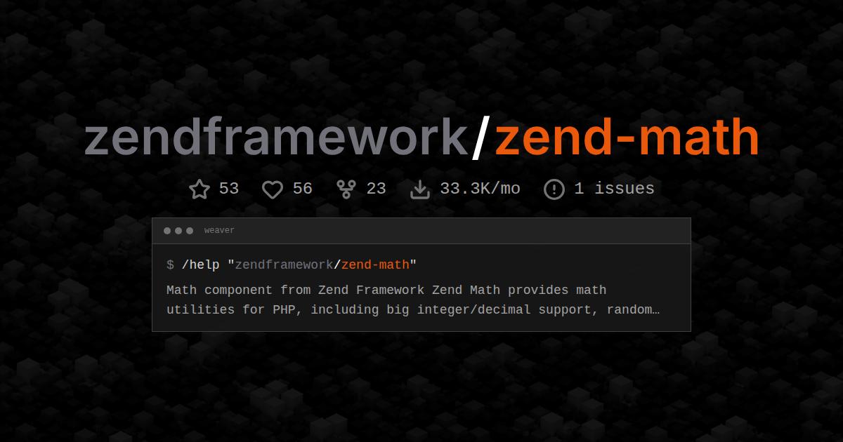 zendframework/zend-math