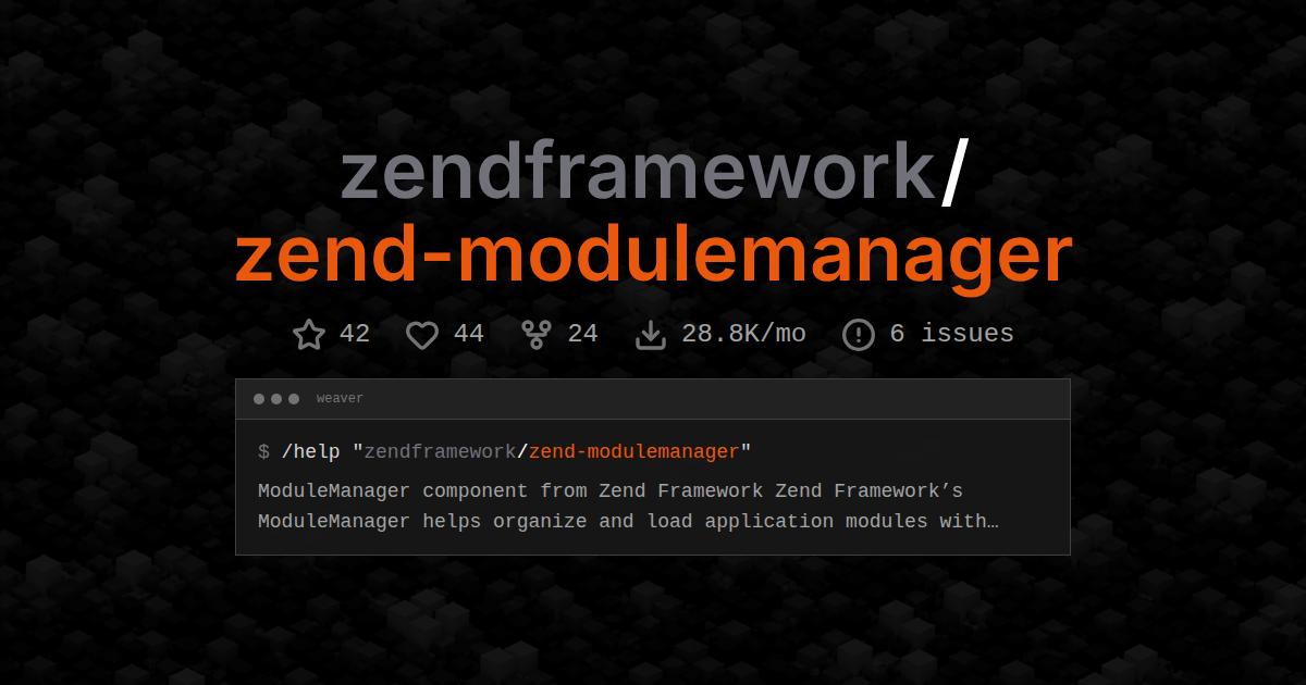 zendframework/zend-modulemanager