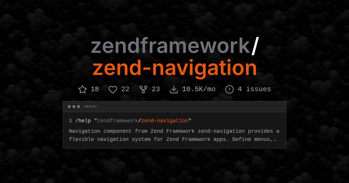 zendframework/zend-navigation