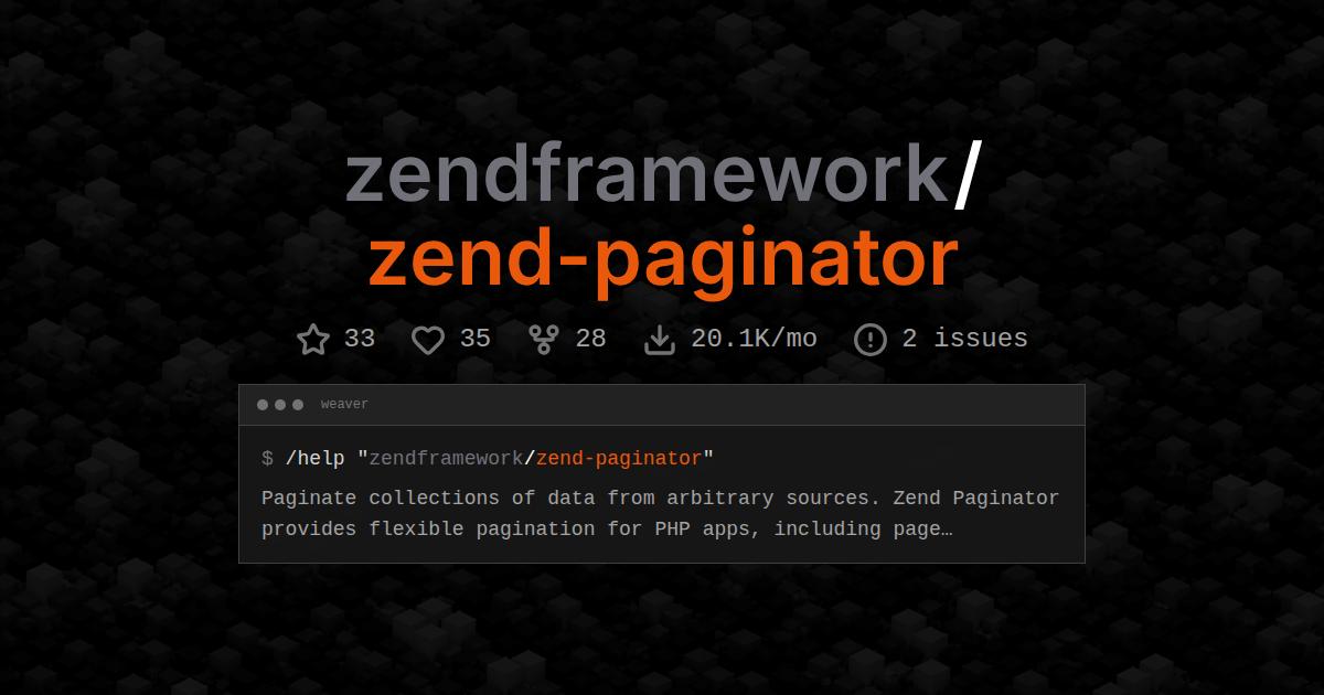 zendframework/zend-paginator