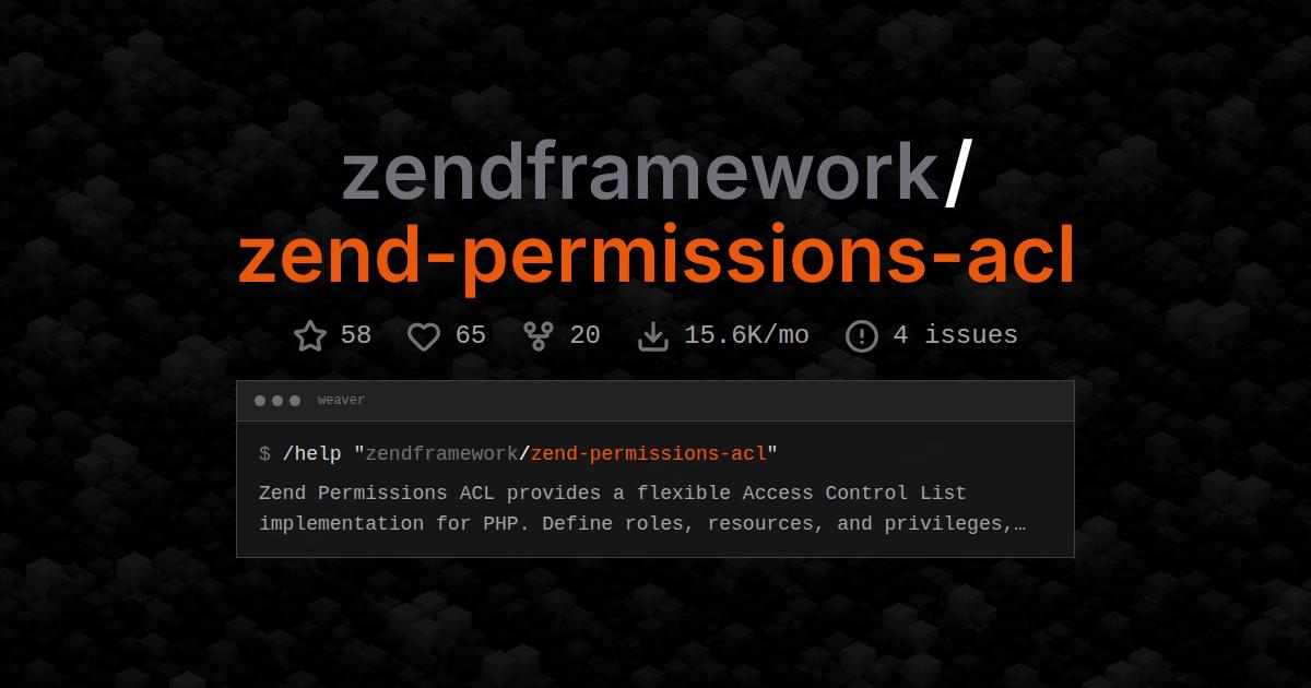 zendframework/zend-permissions-acl