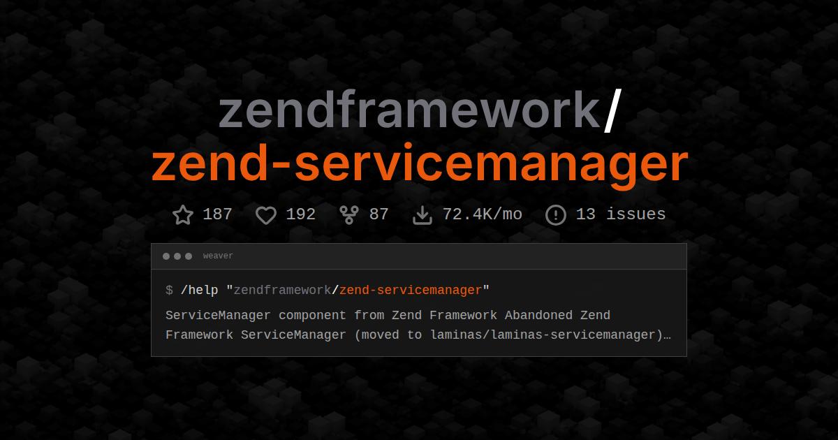 zendframework/zend-servicemanager