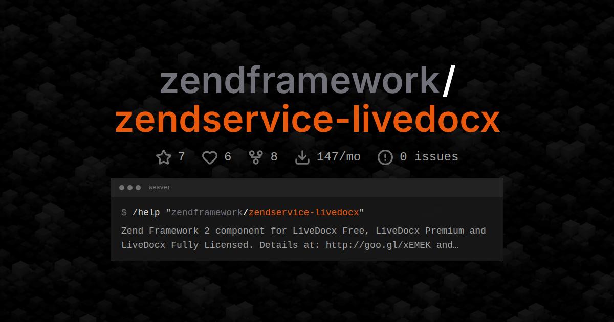 zendframework/zendservice-livedocx