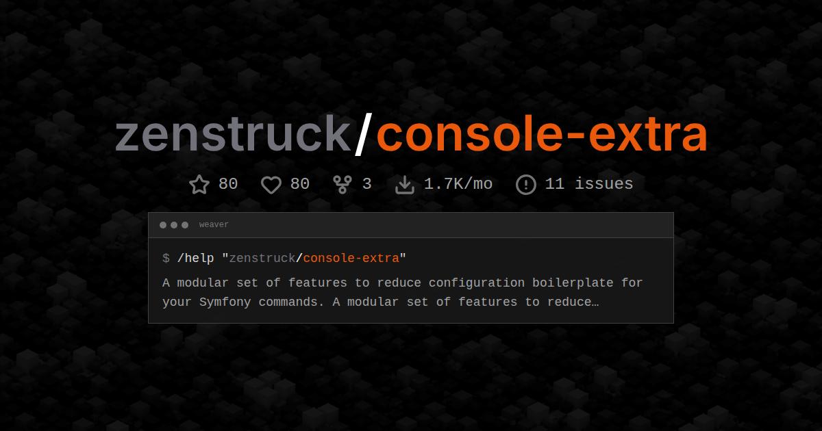 zenstruck/console-extra