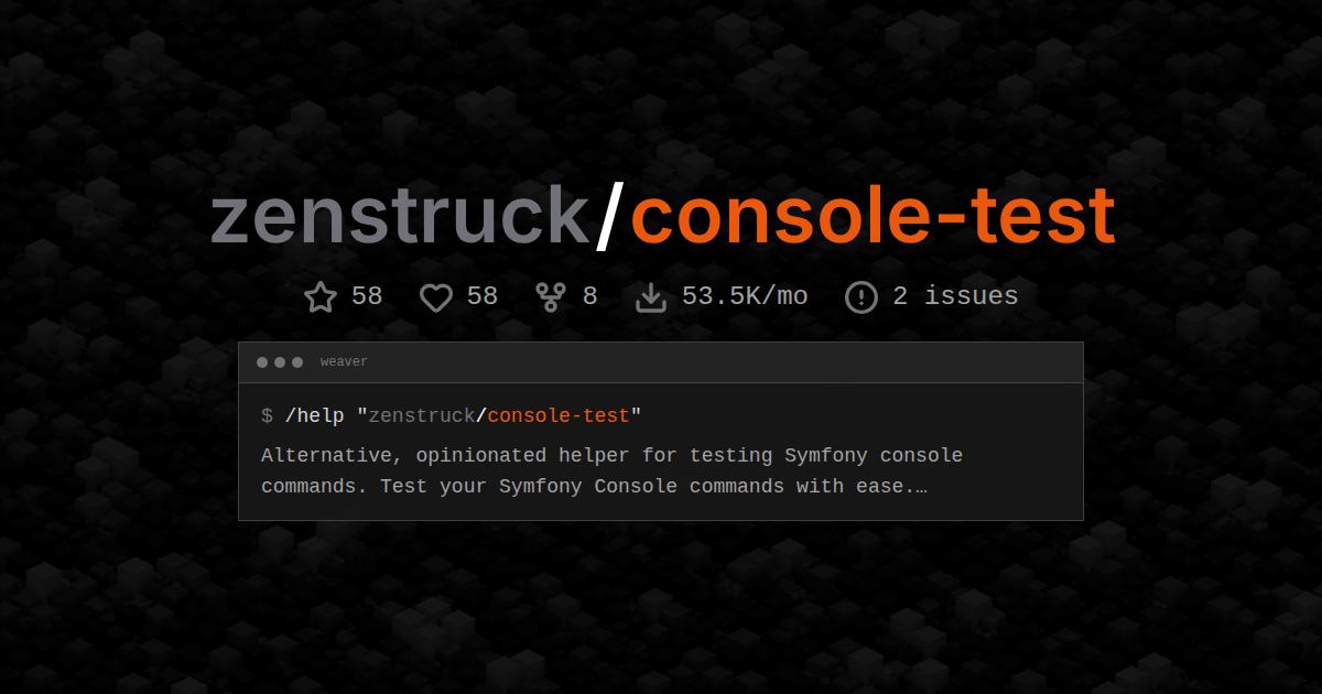 zenstruck/console-test
