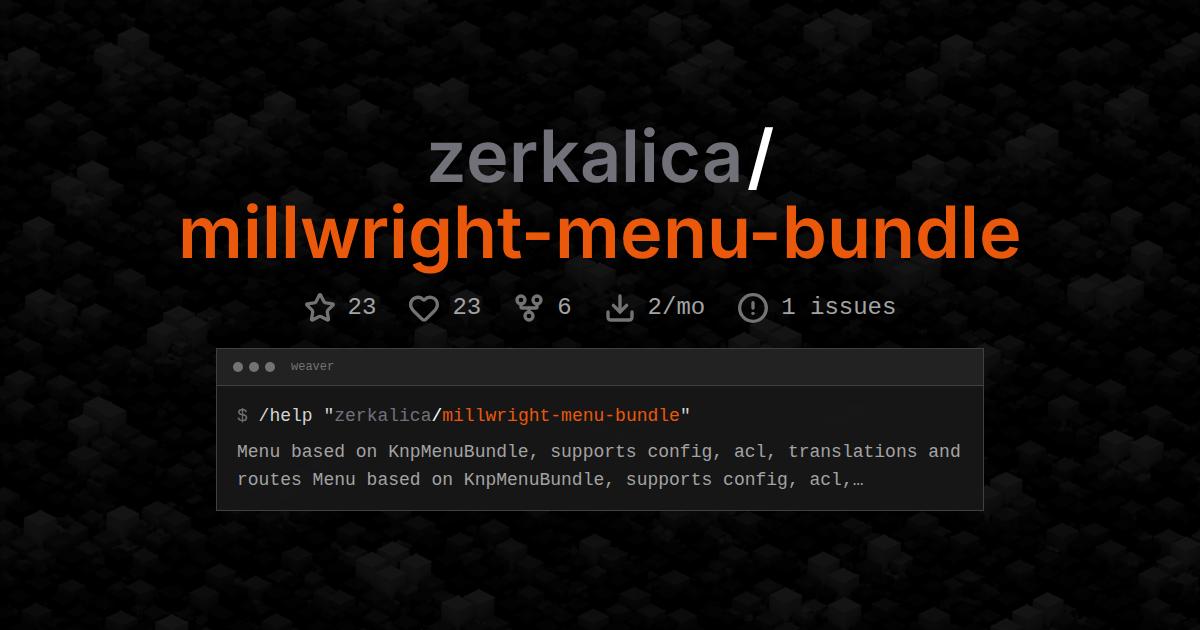 zerkalica/millwright-menu-bundle