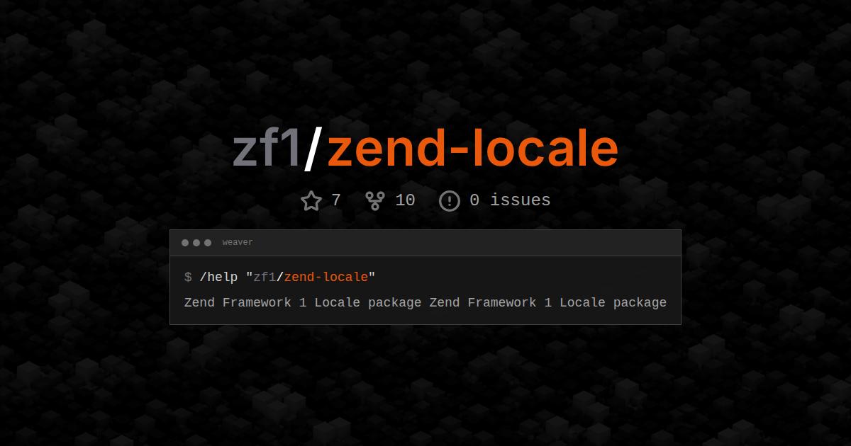zf1/zend-locale
